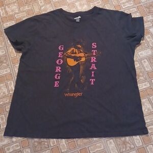 George Strait tee shirt women's xlarge Wrangler black